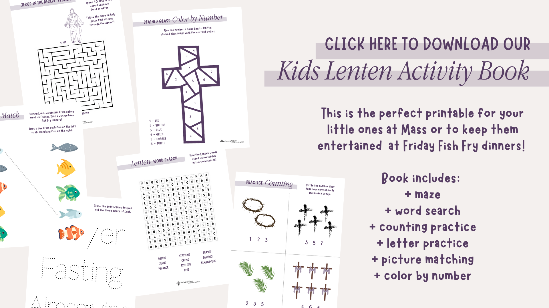 kids lent activity book