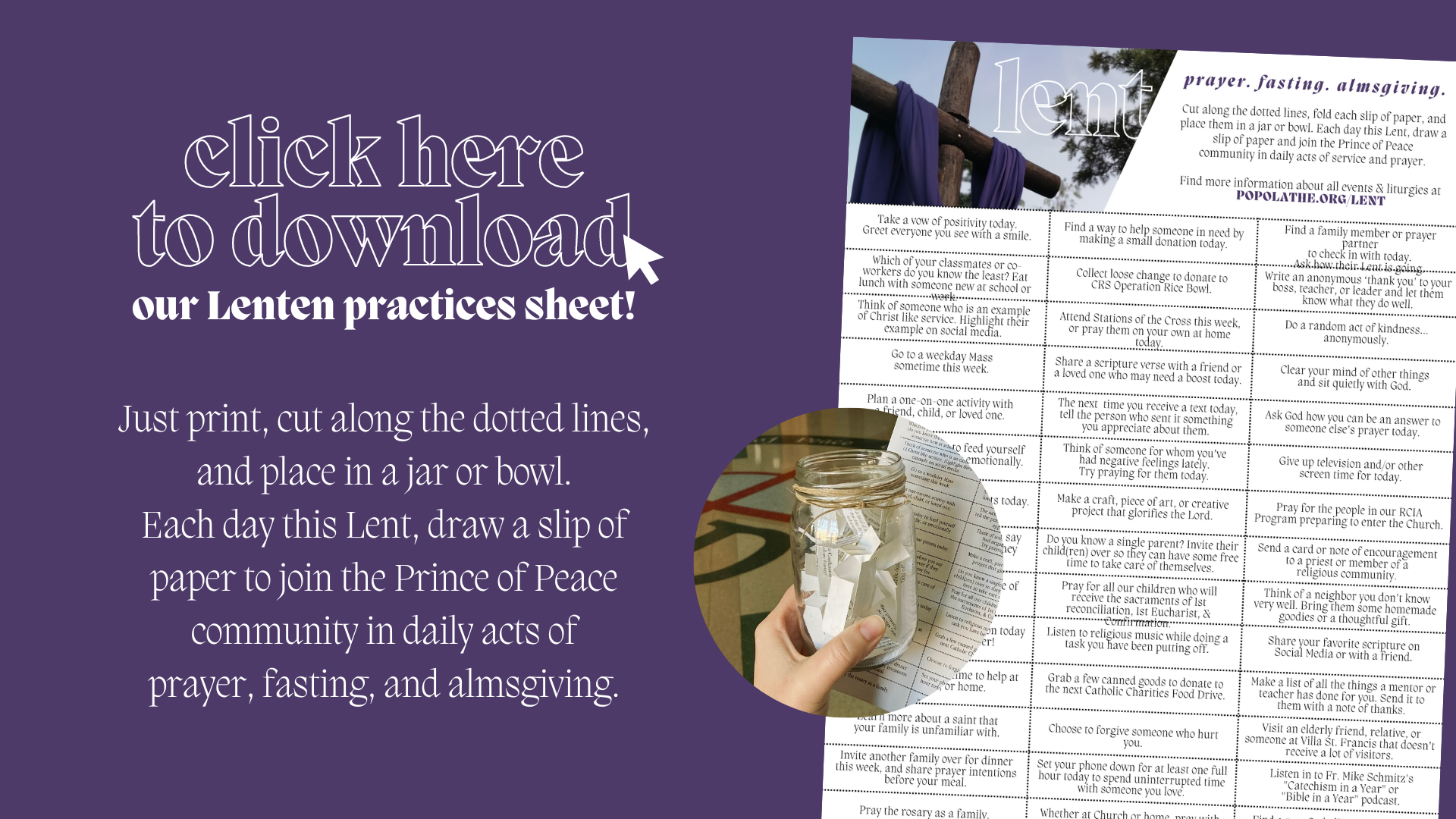 DOWNLOAD Lenten practices sheet
